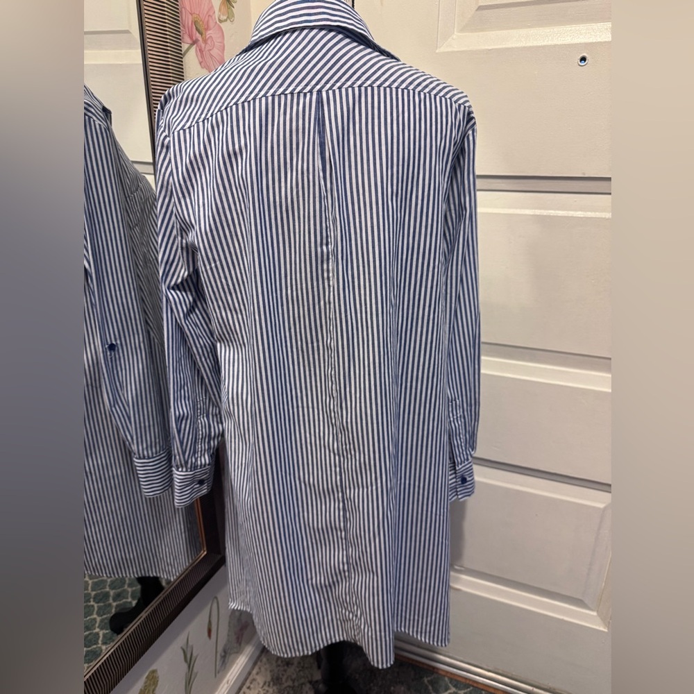 Ci Sono Blue and White Striped Button-Down Tunic - Picture 4 of 8